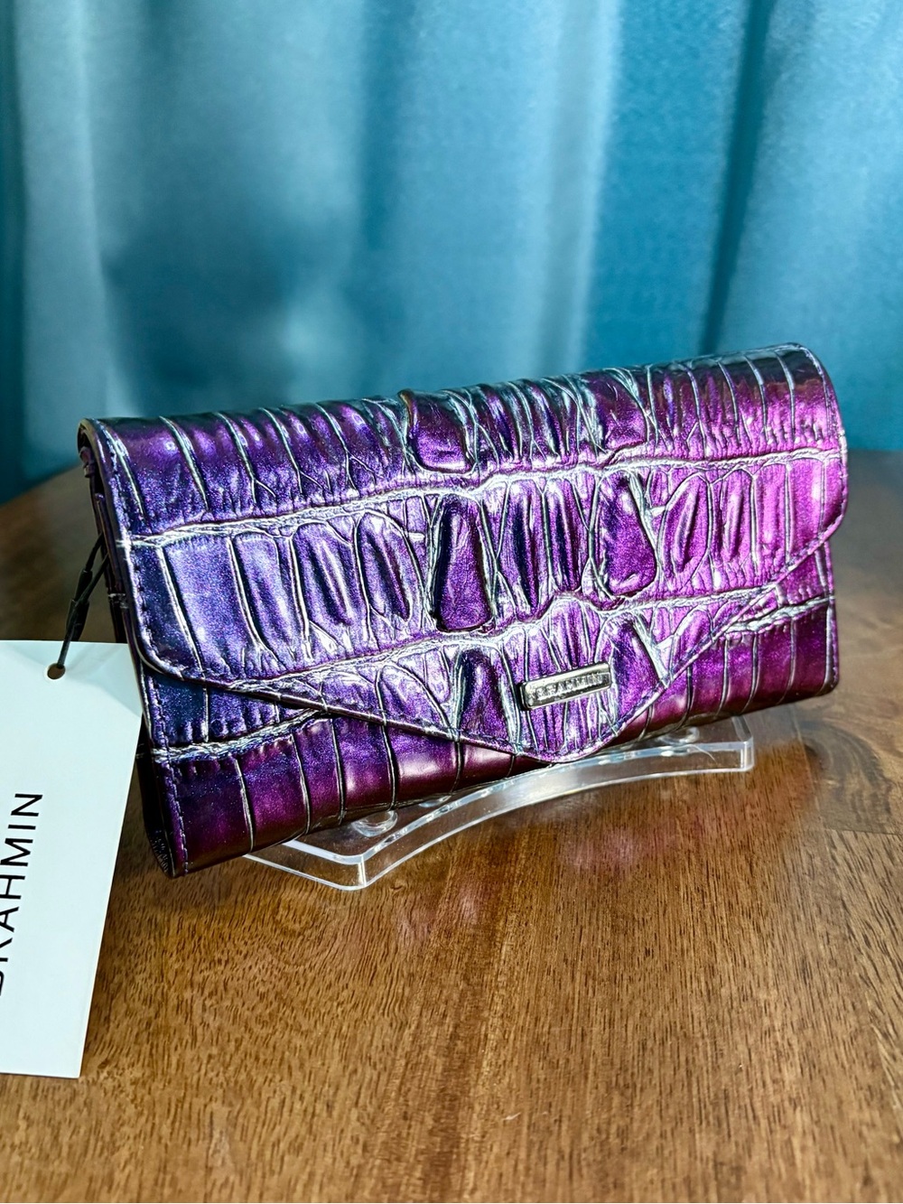 Brahmin NWT Veronica - Heroic Purple Kingstone - Iridescent - Color Shift